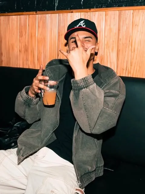 In the booth, late