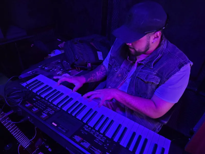 On the keys, working a part in