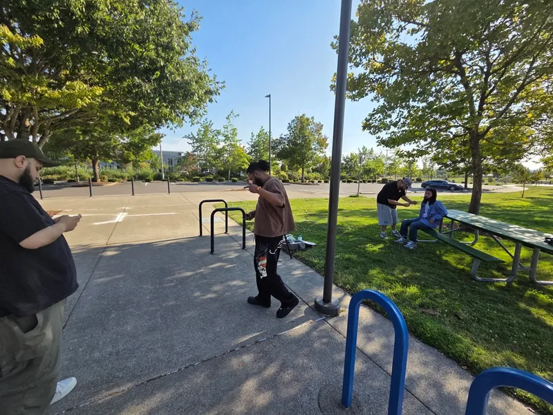 Five in the afternoon — the park before anything is set up