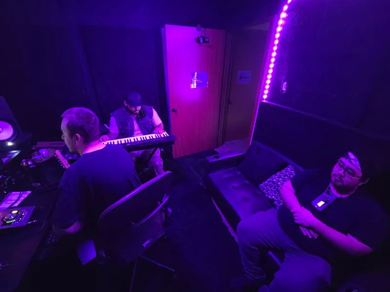 The room over by the door