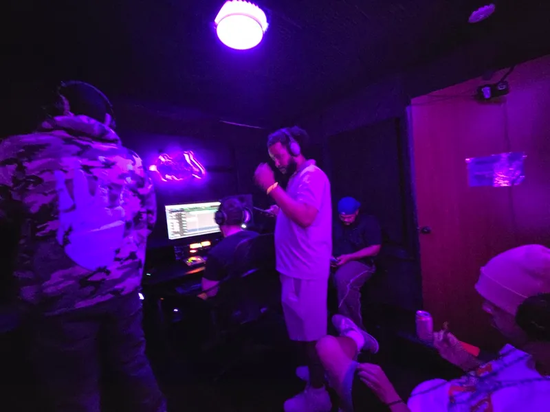 Twenty past eight — up at the booth